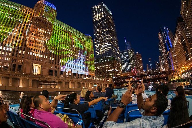Chicago By Night River & Lake Cruise - Live Commentary That Makes the City Click (Guides Like Andy, Olivia, and Sheamus)