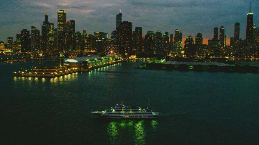 City Cruises Chicago: Lake Michigan Fireworks Dinner Cruise - Rooftop decks, giant Jenga, and the live DJ
